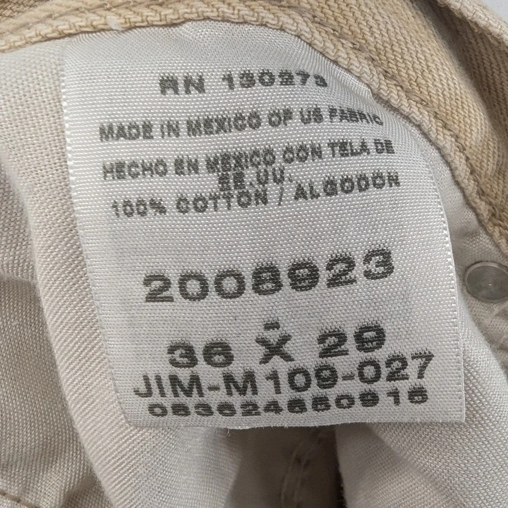 Lee Regular Fit Mens Jeans‎ 36x29 Tan Khaki Denim Straight Leg 100% Cotton